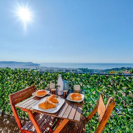 公寓 Panoramic Sea View Of The French Riviera, Parking *