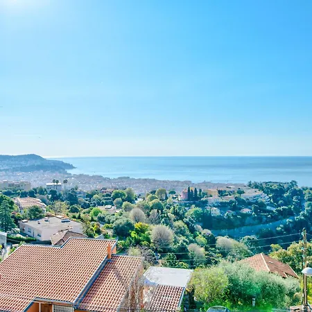 Panoramic Sea View Of The French Riviera, Parking 公寓 尼斯
